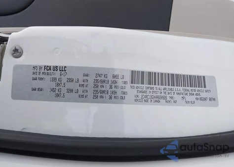 2017 Chrysler Pacifica Touring-L from USA, damaged, VIN 2C4RC1BGXHR820926